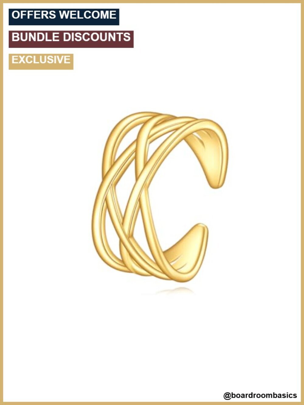 14K Solid Gold Celtic Ear Cuffs Non Piercing Celtic Knot Clip On Earrings